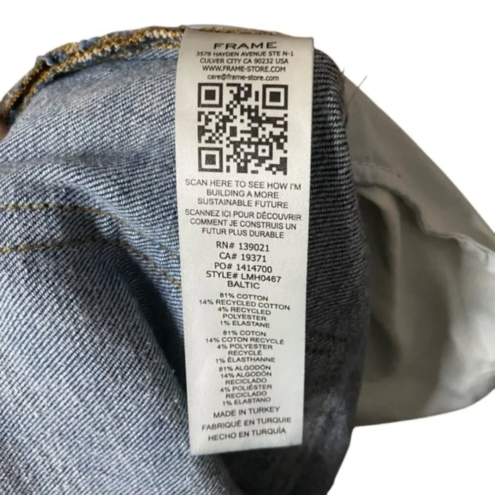 Frame Men's Medium Indigo L'Homme Slim Straight Denim Jeans